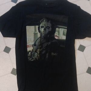 Black Graphic T-Shirt Ghost Call Of Duty